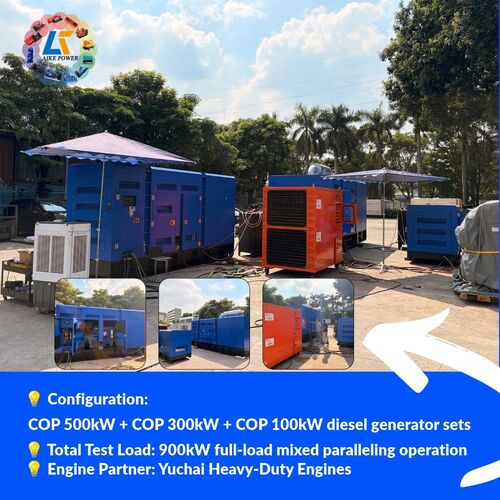 500kW + 300kW + 100kW Yuchai Diesel Generator Set Parallel Operation Test for Philippines Client