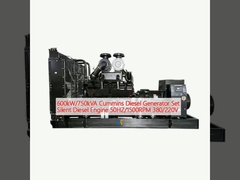 600kW / 750kVA Cummins Diesel Generator Set Động cơ diesel im lặng 50HZ / 1500RPM 380/220V