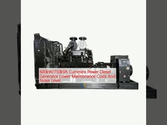 600kW / 750kVA Cummins Power Diesel Generator Chi phí bảo trì thấp hơn và mức độ ồn